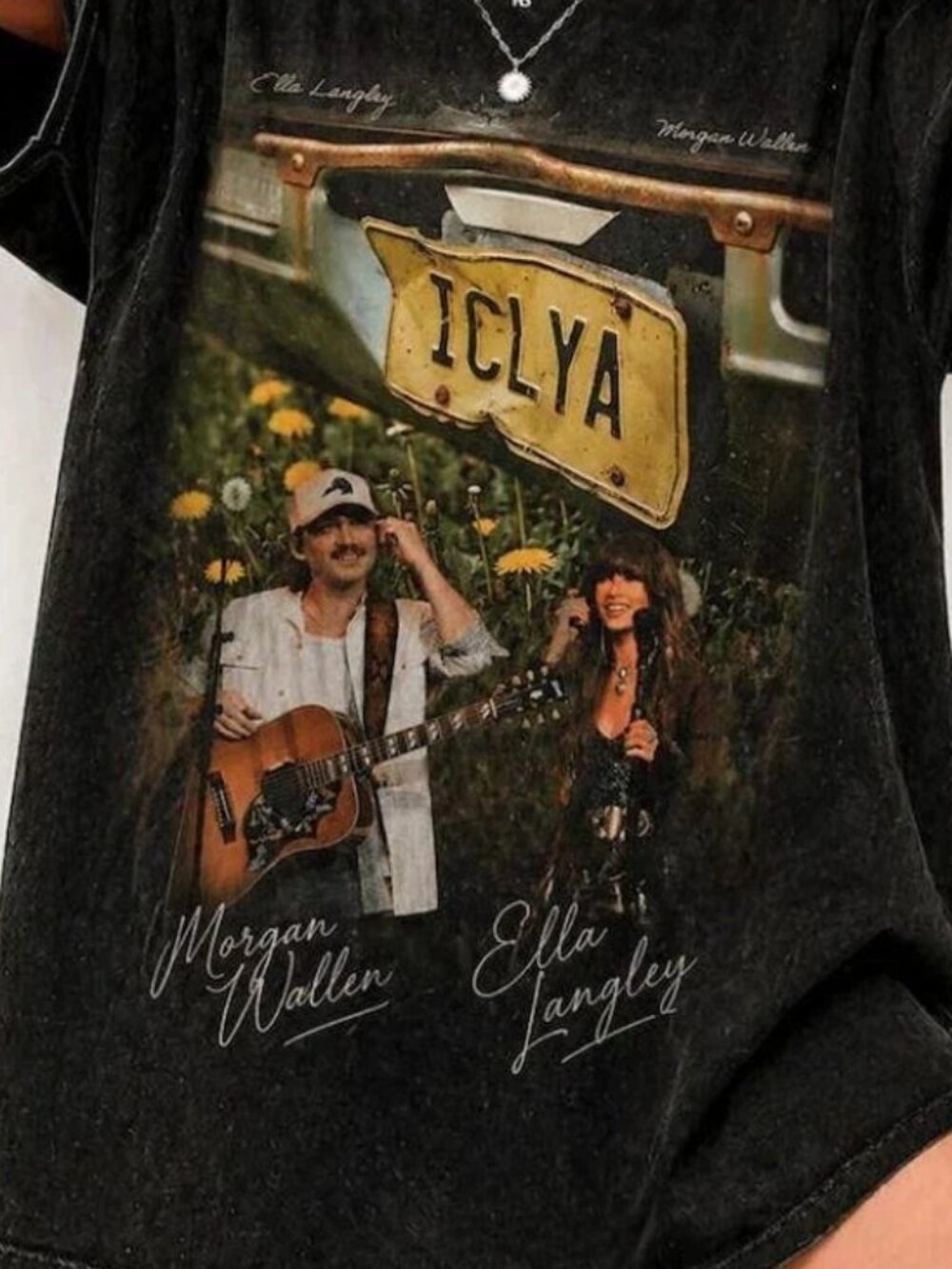 Morgan Wallen Ella Langley ICLYA Concert Graphic T Shirt - Picture 2 of 5